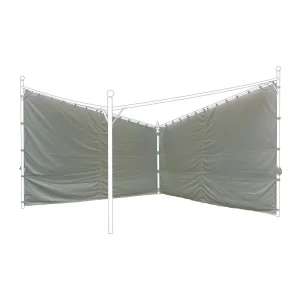 Pergola sidevegger Berlino 400x400 cm lysgrå - Siena Garden