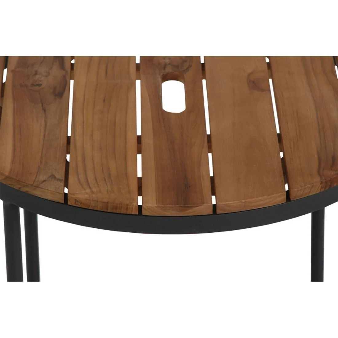 Sidebord ute Baros 2-er sett aluminium/teak Ø50 cm - Siena Garden - Image 5