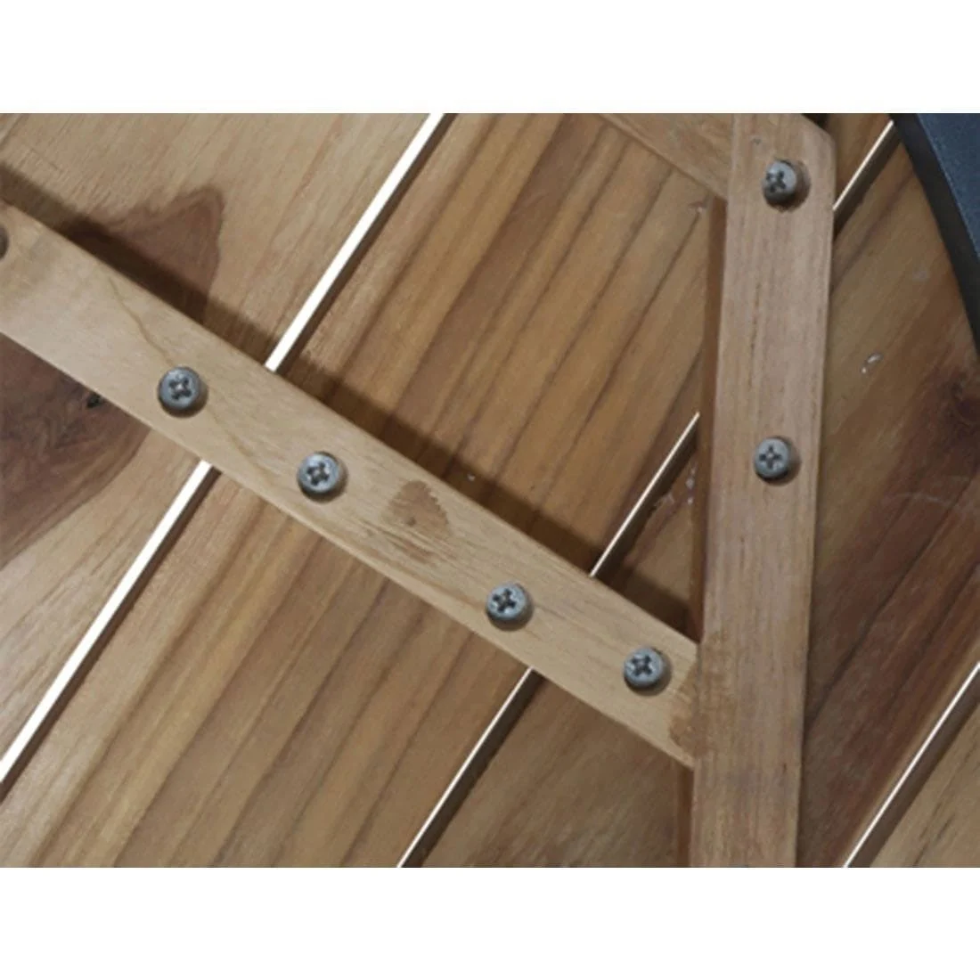 Sidebord ute Baros 2-er sett aluminium/teak Ø50 cm - Siena Garden - Image 7
