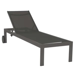 Solseng Rimini aluminium/textilen justerbar 198x60 cm - Acamp