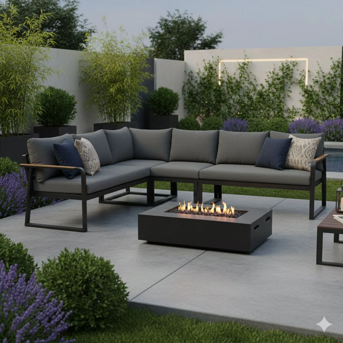 Spise-loungesett Limone aluminium/olefin antrasitt - Sungörl