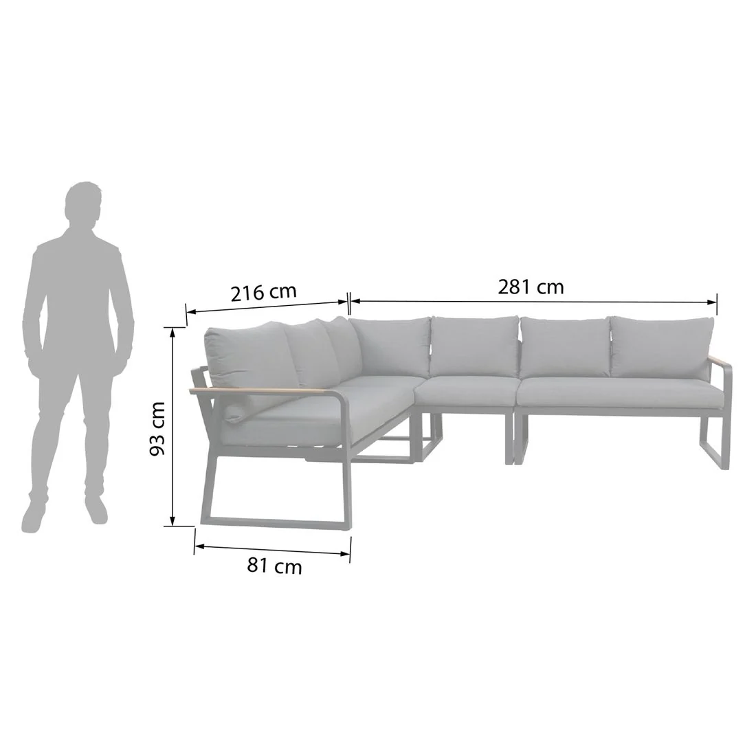 Spise-loungesett Limone aluminium/olefin antrasitt - Sungörl - Image 4