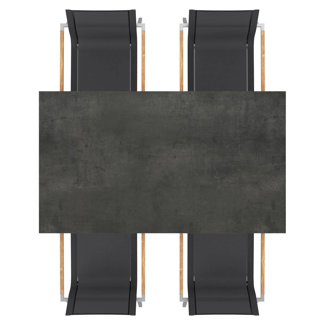 Spisesett ute Rimini 4 plasser, rustfritt stål/HPL 160-267cm - OUTLIV. - Image 8