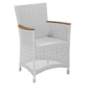Spisestol ute Loomus polyrotting med teak-armlener - Zebra