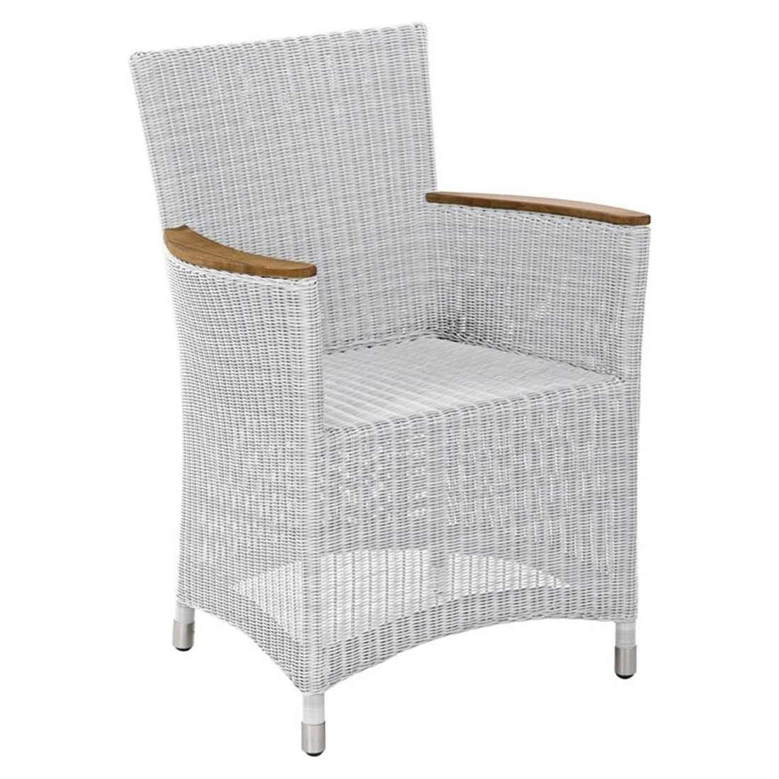 Spisestol ute Loomus polyrotting med teak-armlener - Zebra