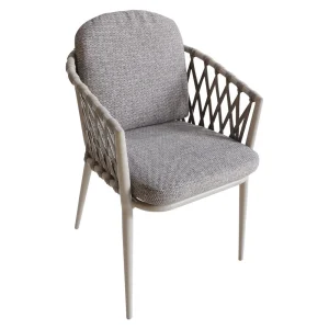 Stabelstol ute Cairns aluminium med puter 56x60 cm - OUTLIV.