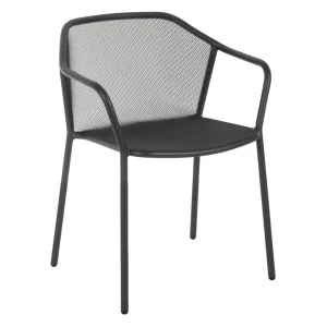Stabelstol med armlener Darwin stål 60x55 cm - emu