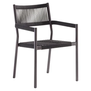 Stabelstol med armlener Rimini aluminium/tau - Sieger