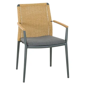 Stabelstol ute Roma aluminium med sittepute - Siena Garden