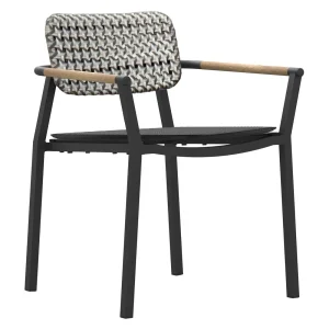 Stabelstol Yobex aluminium/flettverk/textilen med pute - Zebra