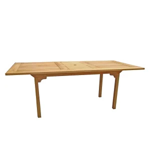 Uttrekkbart hagebord Brasilia teak 160/210x100 cm - Zebra